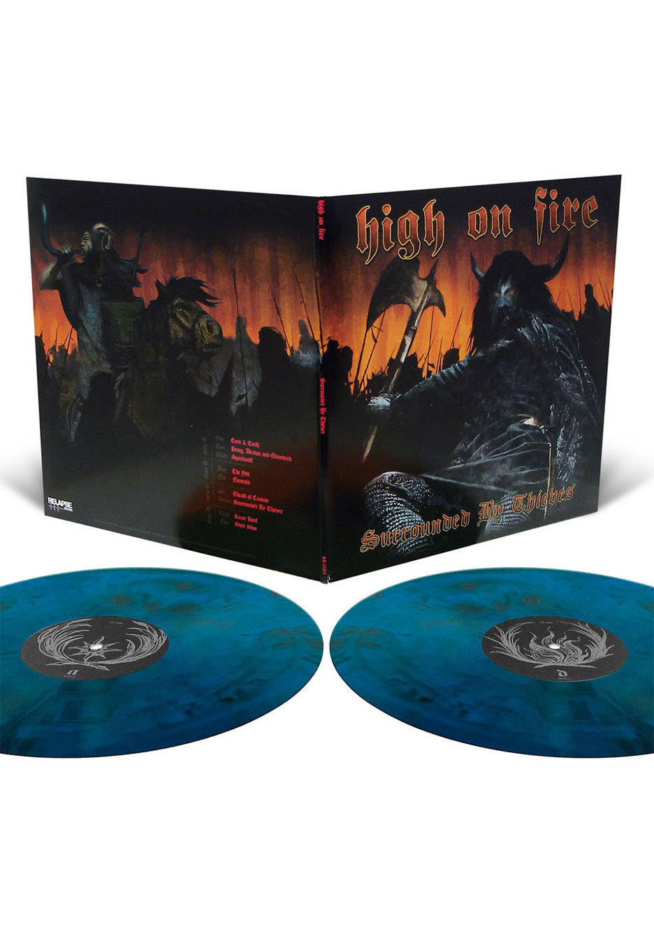 High On Fire - Surrounded By Thieves Aqua Blue Galaxy - Colored 2 Vinyl | Neutral-Image