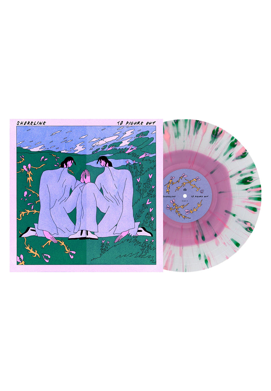 Shoreline - To Figure Out Ltd. Violet In Clear w/ Baby Pink/Evergreen - Splattered Vinyl | Neutral-Image