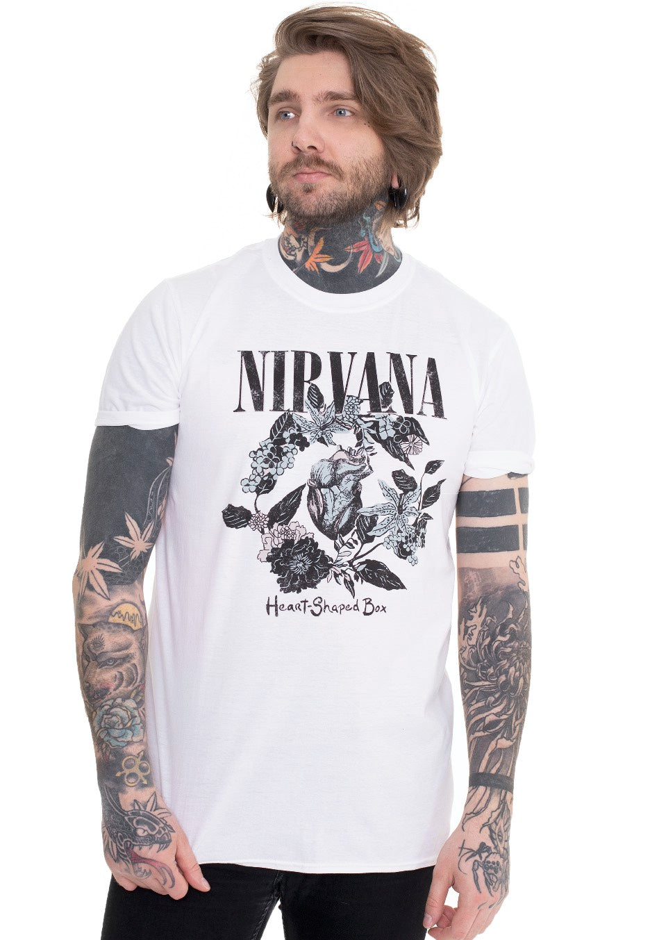 Nirvana - Heart Shape Box White - T-Shirt | Men-Image