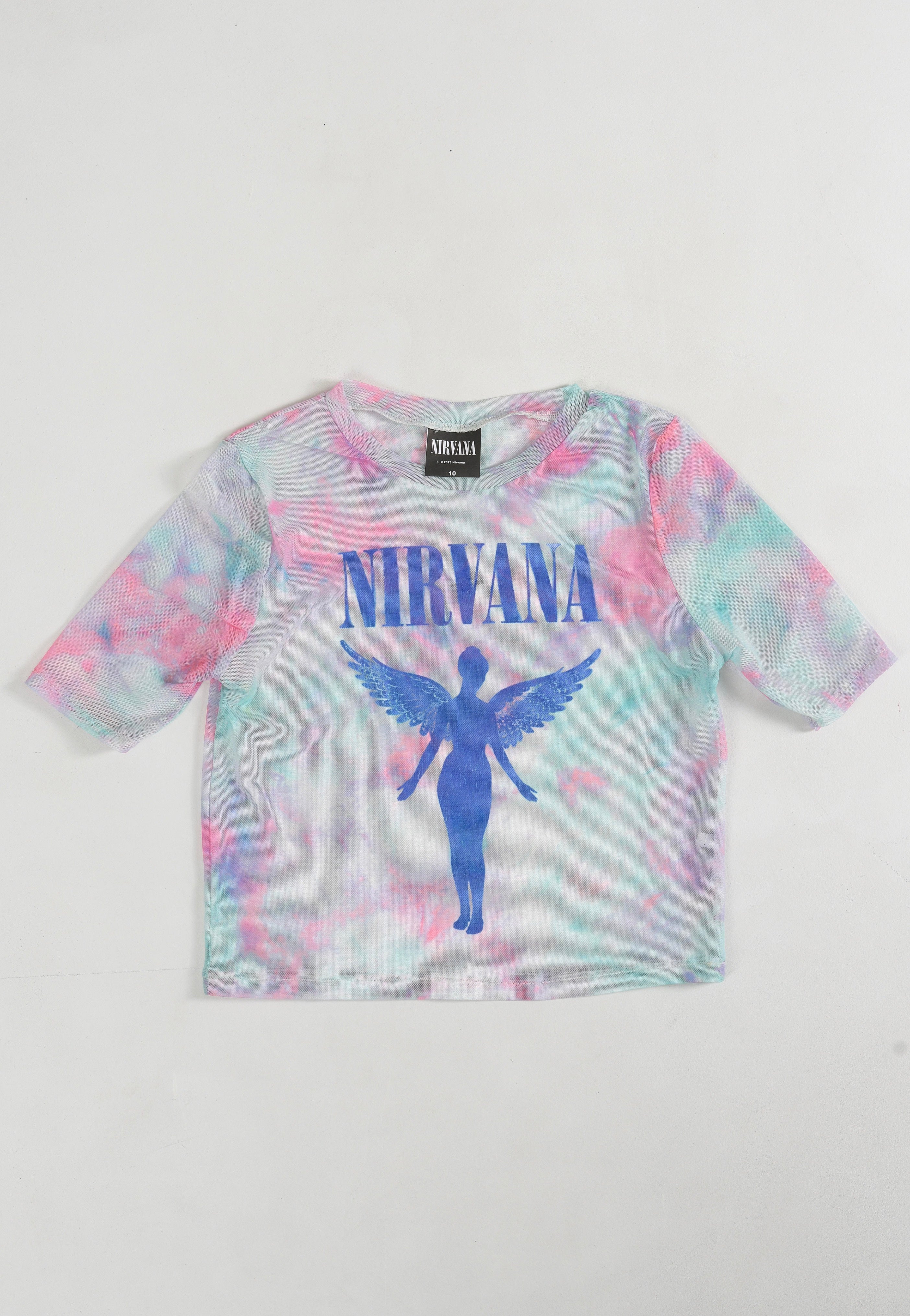 Nirvana - Angelic Blue Mono Mesh Cropped - Girly | Women-Image