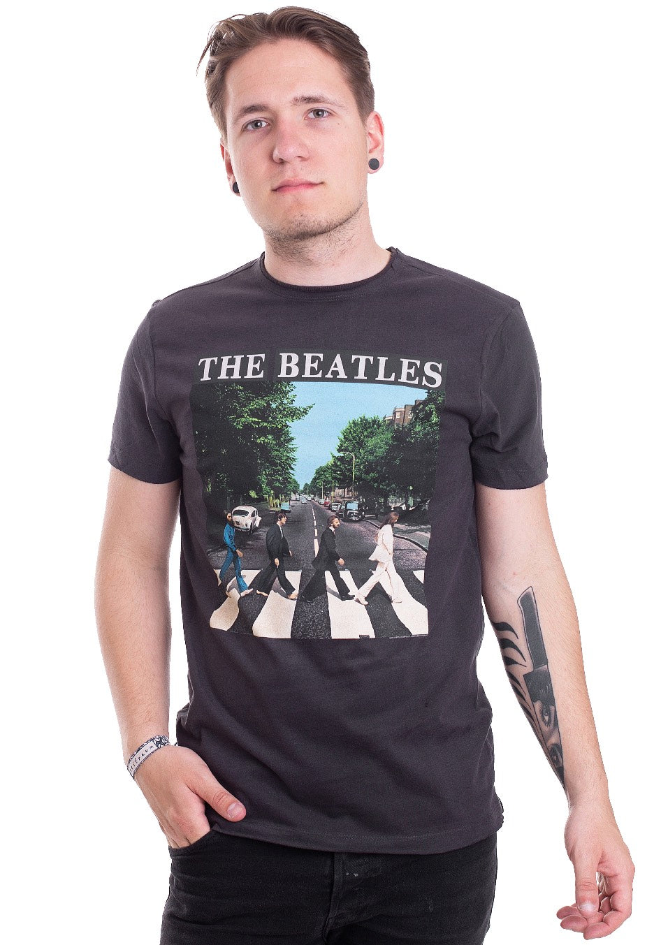 The Beatles - Abbey Road Charcoal - T-Shirt | Men-Image